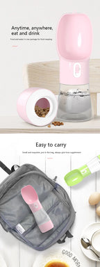 Pet Dog Water Bottle Portable Drinking Water Feeder Bowl Cat Food Feeding For Puppy Outdoor Walking Travel Supplies Pet Products