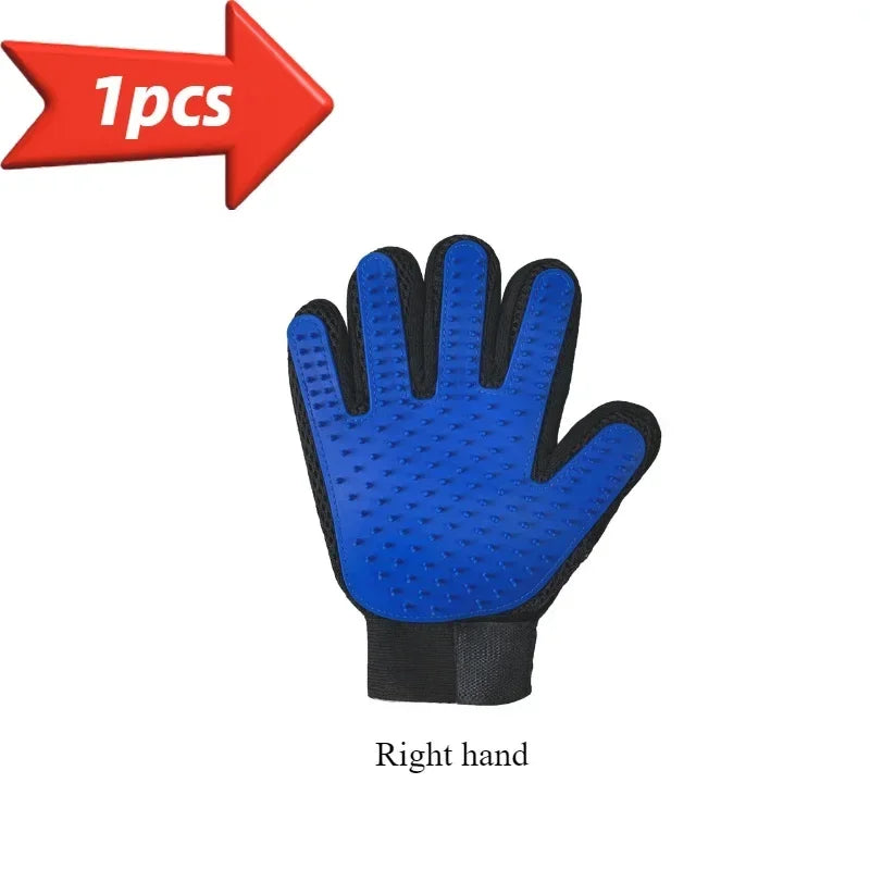 Pet Hair removing Gloves - Gentle Deshedding Brush for Dogs & Cats,Five finger Design