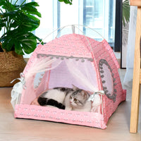 Cat Floral House Tent Semi Enclosed Internet Celebrity Tent Nest Universal For All Seasons Pet Supplies Summer Dog And Cat Nest