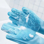 Pet Bathing Gloves Dog Cat Bathing Shampoo Massaging Cleaning Sponge Silicon Hair Removal Glove
