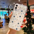 Aesthetic Floral Clear Phone Case for iPhone 17 Pro Max Cases iPhone 17 16 11 14 13 15 12 XS X XR 7 8 Plus 17 Air Acrylic Cover