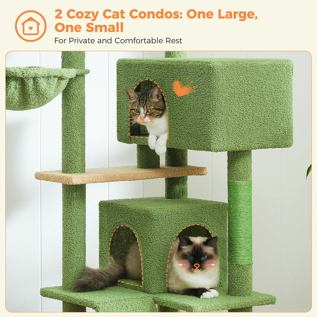 Cat Tree with Toy Cat Tower condo for Indoor Cats Cat House with Padded Plush Perch Cozy Hammock and Sisal Scratching Posts