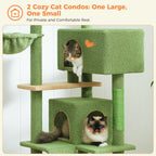Cat Tree with Toy Cat Tower condo for Indoor Cats Cat House with Padded Plush Perch Cozy Hammock and Sisal Scratching Posts
