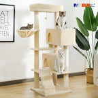 Cat Tree with Toy Cat Tower condo for Indoor Cats Cat House with Padded Plush Perch Cozy Hammock and Sisal Scratching Posts
