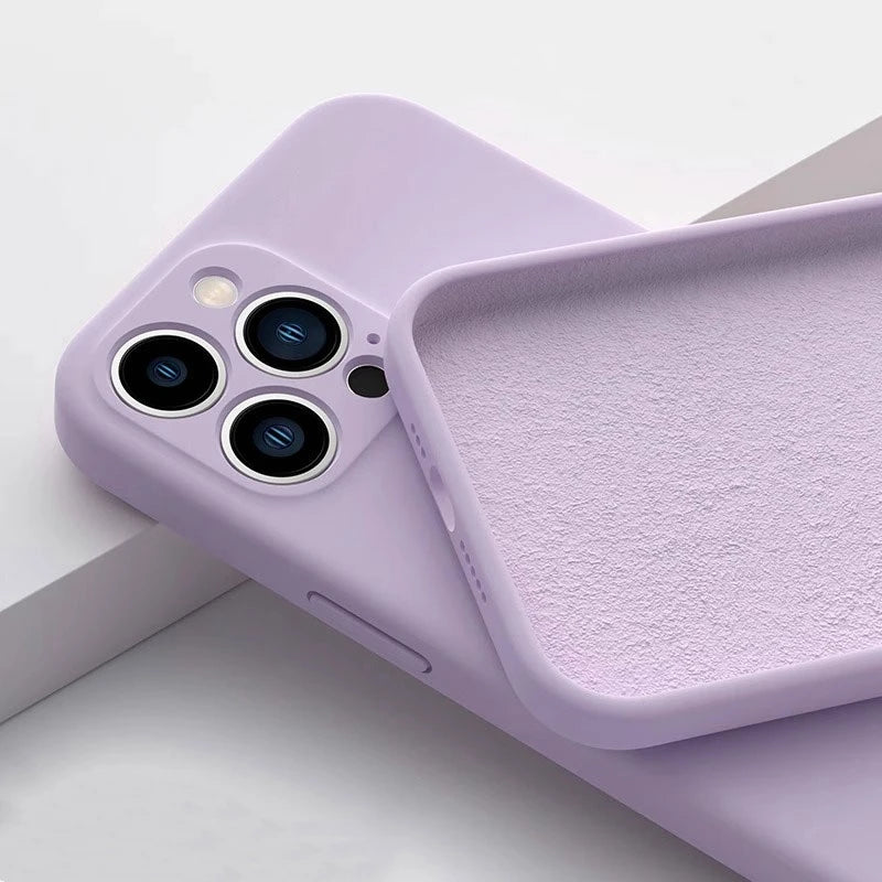 Luxury Original Liquid Silicone Phone Case For iPhone 11 12 13 14 15 16 Pro Max Mini 7 8 Plus XS X XR Soft Bumper Cases Cover