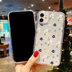 Aesthetic Floral Clear Phone Case for iPhone 17 Pro Max Cases iPhone 17 16 11 14 13 15 12 XS X XR 7 8 Plus 17 Air Acrylic Cover