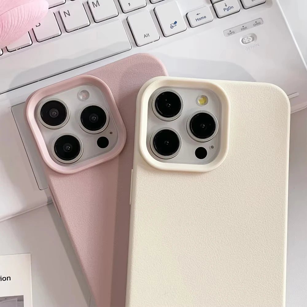 Fashion Liquid Silicone Leather Soft Phone Cases For iPhone 16 15 14 13 12 11 Pro Max 14 Plus Soft Shockproof Bumper Back Cover