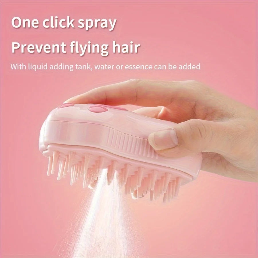 3 in 1 Cat Dog Steamy Brush Steam Brush Electric Sprayer Pet Hair Removal Combs for Massage Pet Grooming Brush Supplies