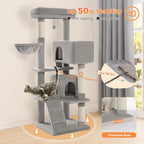 Cat Tree with Toy Cat Tower condo for Indoor Cats Cat House with Padded Plush Perch Cozy Hammock and Sisal Scratching Posts