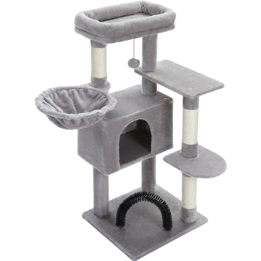 Cat Tree with Toy Cat Tower condo for Indoor Cats Cat House with Padded Plush Perch Cozy Hammock and Sisal Scratching Posts