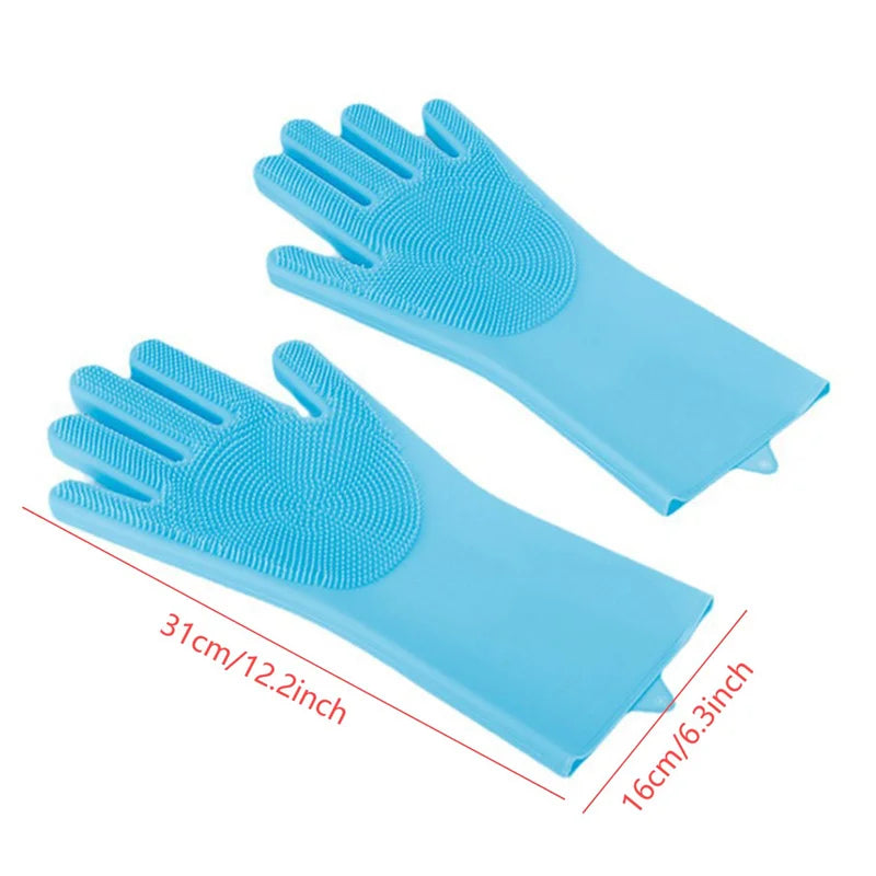 Pet Bathing Gloves Dog Cat Bathing Shampoo Massaging Cleaning Sponge Silicon Hair Removal Glove