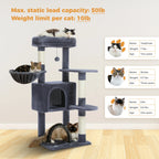 Cat Tree with Toy Cat Tower condo for Indoor Cats Cat House with Padded Plush Perch Cozy Hammock and Sisal Scratching Posts