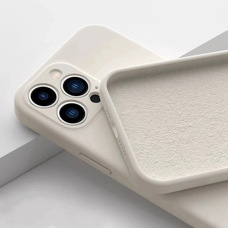 Luxury Original Liquid Silicone Phone Case For iPhone 11 12 13 14 15 16 Pro Max Mini 7 8 Plus XS X XR Soft Bumper Cases Cover