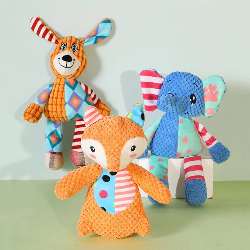 Cute Animals Plush Pet Toys for Small Dogs Squeaky Puppy Dog Chew Toy Clean Teeth mascotas Accessories Stuffed Shih Tzu Products