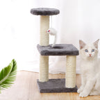 Cat Scratcher Climbing Frame Scratching Post Resistant Sisal Cat Tree with Toys Fish Kitten Playground Pet Furniture Supplies