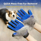 Pet Hair removing Gloves - Gentle Deshedding Brush for Dogs & Cats,Five finger Design