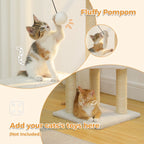 Cat Tree with Toy Cat Tower condo for Indoor Cats Cat House with Padded Plush Perch Cozy Hammock and Sisal Scratching Posts