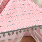 Cat Floral House Tent Semi Enclosed Internet Celebrity Tent Nest Universal For All Seasons Pet Supplies Summer Dog And Cat Nest