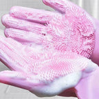 Pet Bathing Gloves Dog Cat Bathing Shampoo Massaging Cleaning Sponge Silicon Hair Removal Glove