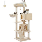 Cat Tree with Toy Cat Tower condo for Indoor Cats Cat House with Padded Plush Perch Cozy Hammock and Sisal Scratching Posts
