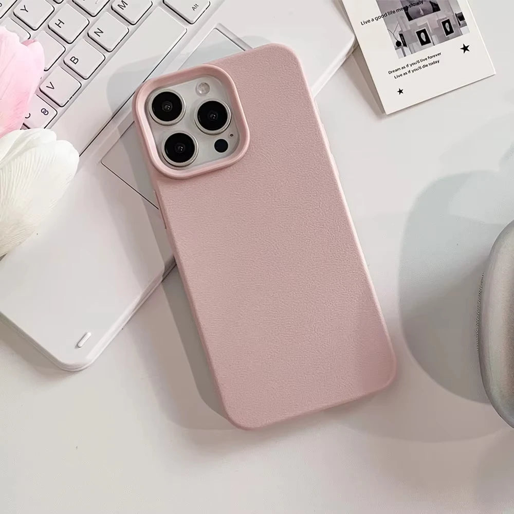 Fashion Liquid Silicone Leather Soft Phone Cases For iPhone 16 15 14 13 12 11 Pro Max 14 Plus Soft Shockproof Bumper Back Cover