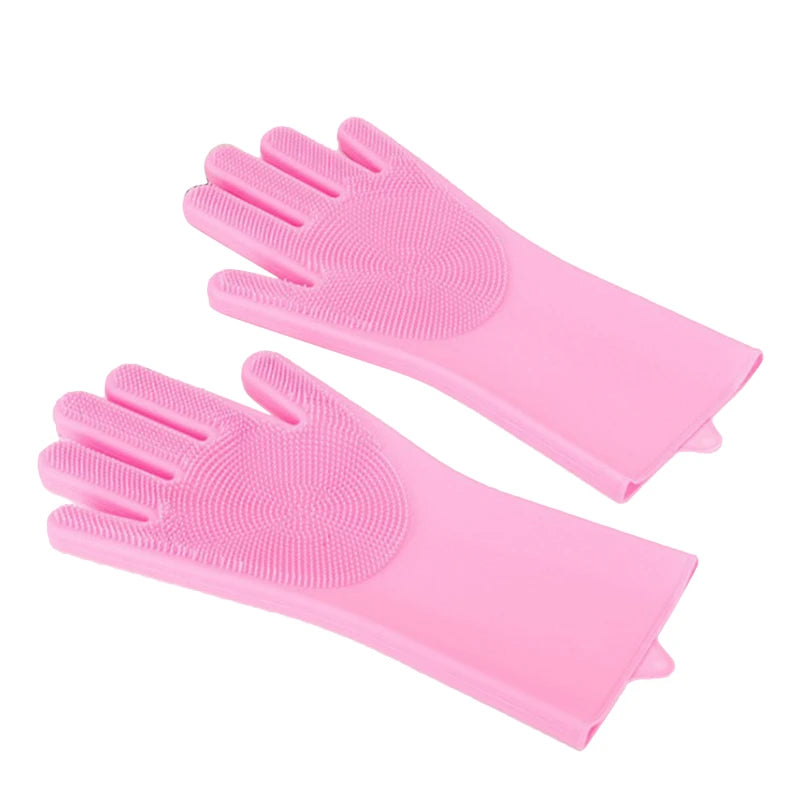 Pet Bathing Gloves Dog Cat Bathing Shampoo Massaging Cleaning Sponge Silicon Hair Removal Glove