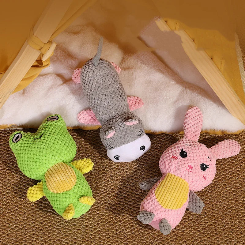 Cute Animals Plush Pet Toys for Small Dogs Squeaky Puppy Dog Chew Toy Clean Teeth mascotas Accessories Stuffed Shih Tzu Products