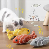 New pet toys, cat toys, linen fish pillows, self hi cat mint doll, pet supplies